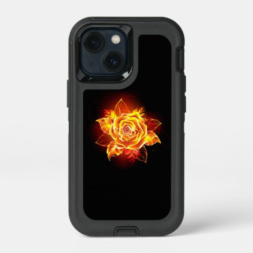 Blooming Fire Rose iPhone 13 Mini Case