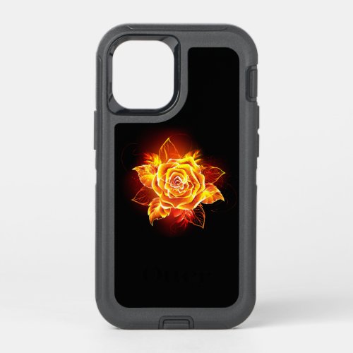 Blooming Fire Rose OtterBox Defender iPhone 12 Mini Case