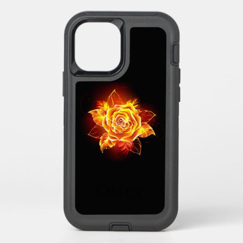 Blooming Fire Rose OtterBox Defender iPhone 12 Pro Case