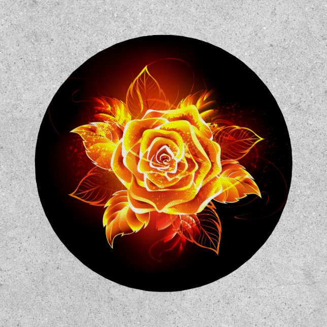 Blooming Fire Rose Patch (Front)