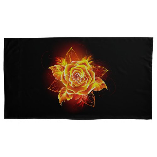 Blooming Fire Rose Pillow Case