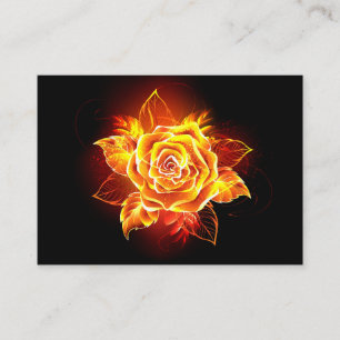 Blooming Fire Rose Place Card