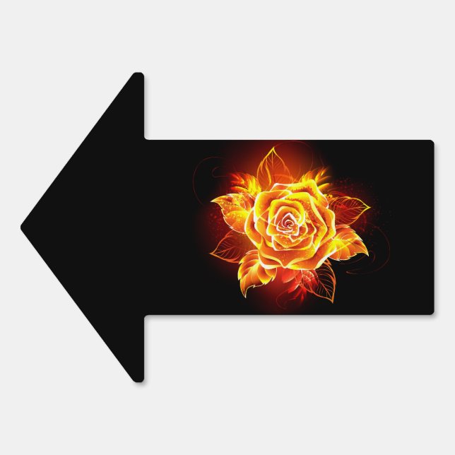Blooming Fire Rose Sign (Front)