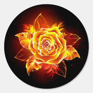 Blooming Fire Rose Sign