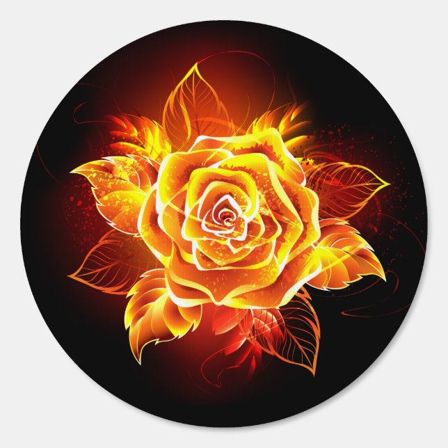 Blooming Fire Rose Sign (Front)
