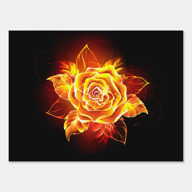 Blooming Fire Rose Sign (Front)