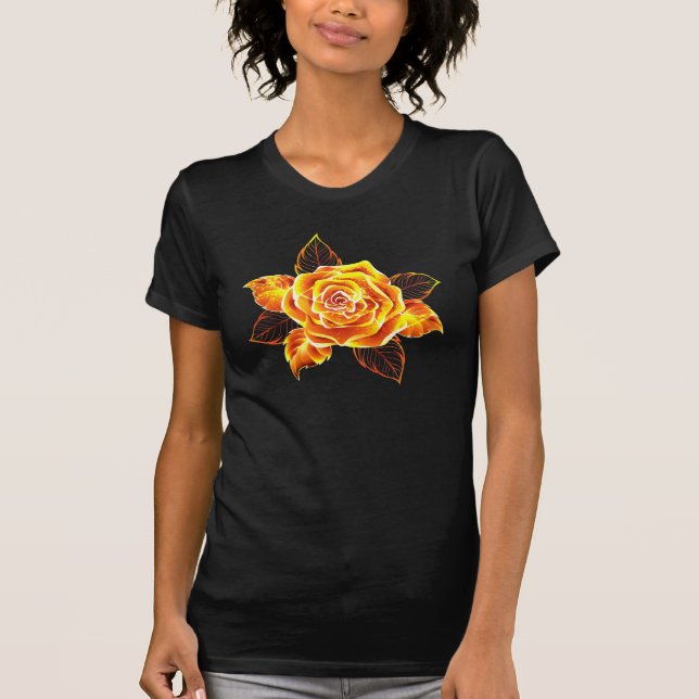 Blooming Fire Rose T-Shirt (Front)