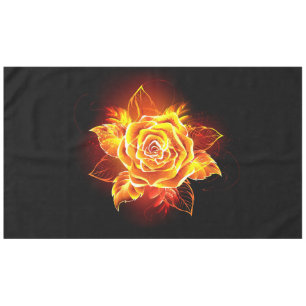 Blooming Fire Rose Tablecloth