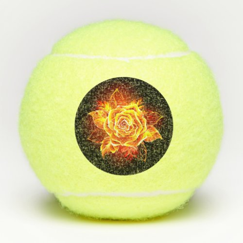 Blooming Fire Rose Tennis Balls