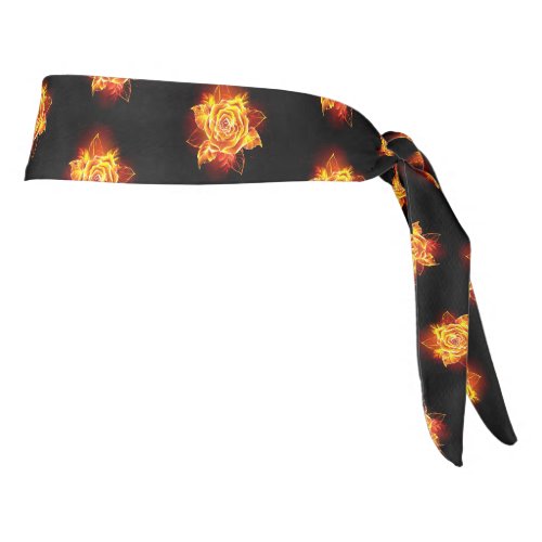 Blooming Fire Rose Tie Headband