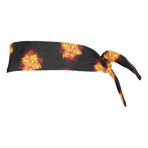 Blooming Fire Rose Tie Headband