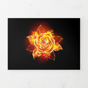 Blooming Fire Rose Tri-Fold Announcement