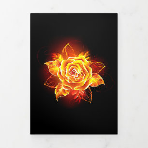 Blooming Fire Rose Tri-Fold Announcement