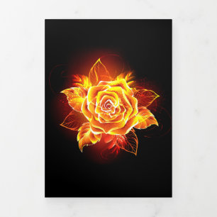 Blooming Fire Rose Tri-Fold Program