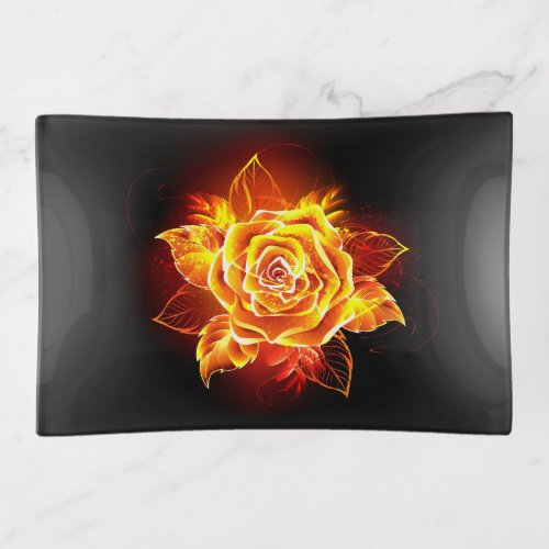 Blooming Fire Rose Trinket Tray