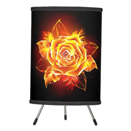 Blooming Fire Rose Tripod Lamp