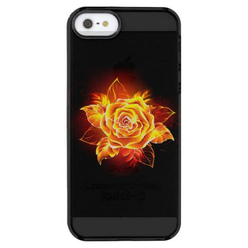 Blooming Fire Rose Clear iPhone SE55s Case