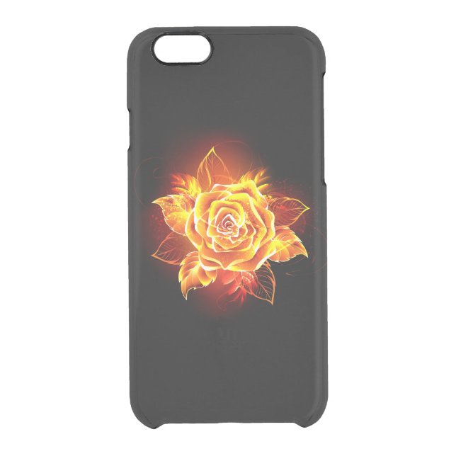 Blooming Fire Rose Uncommon iPhone Case (Back)