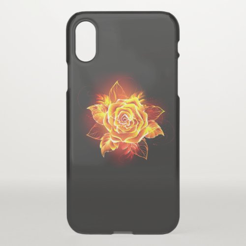 Blooming Fire Rose iPhone X Case