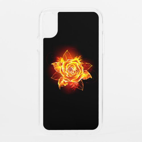 Blooming Fire Rose iPhone XR Case