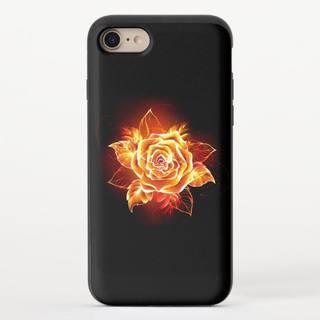 Blooming Fire Rose Uncommon iPhone Case (Back)