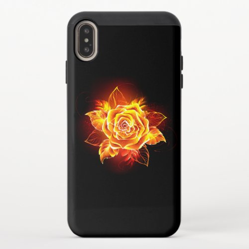 Blooming Fire Rose iPhone XS Max Slider Case