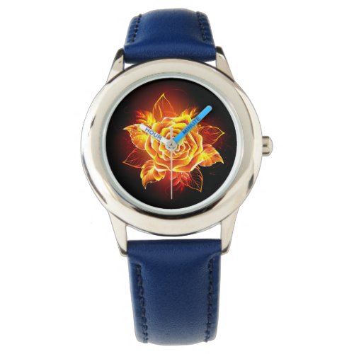 Blooming Fire Rose Watch