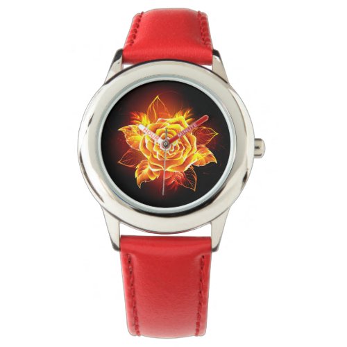 Blooming Fire Rose Watch