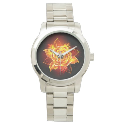 Blooming Fire Rose Watch