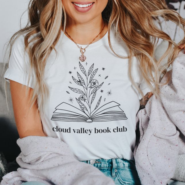 Blooming Floral Book Personalized Book Club T-Shirt (Creator Uploaded)