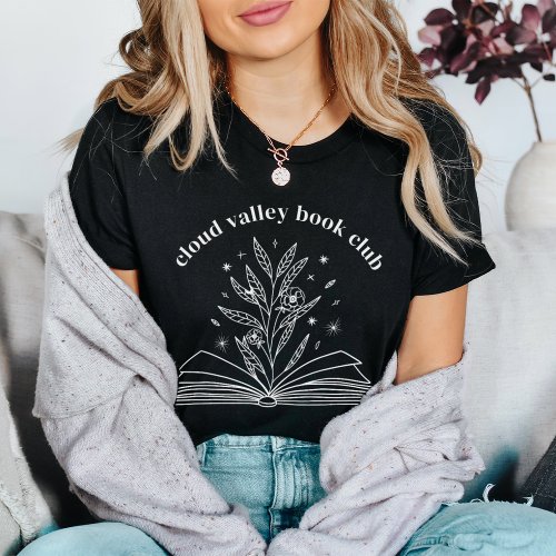Blooming Floral Book Personalized Book Club T_Shirt