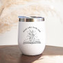 Blooming Floral Book Personalized Book Club Thermal Wine Tumbler
