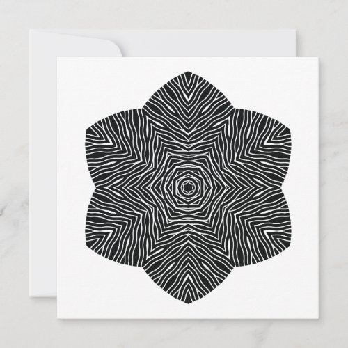 Blooming Floral Note Card in Black and White