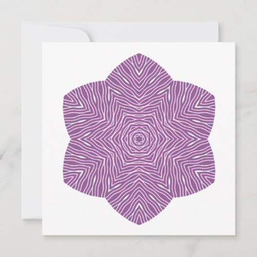 Blooming Floral Note Card in Purple 