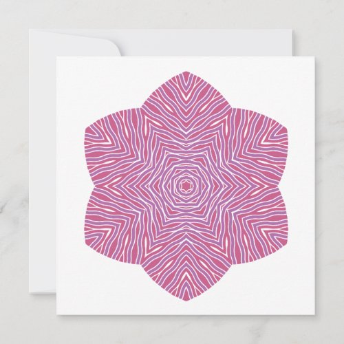 Blooming Floral Note Card in Red and Violet 