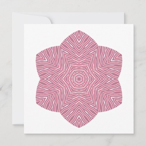Blooming Floral Note Card in Rose and Plum