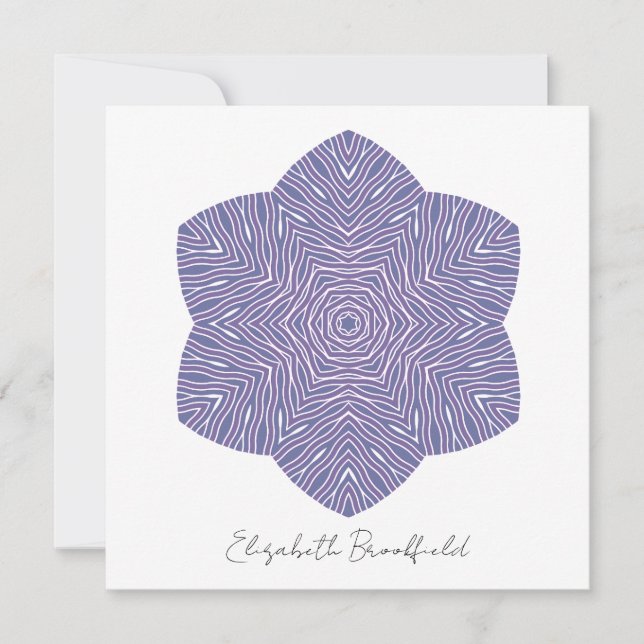 Blooming Floral Note Card in Violet  (Front)