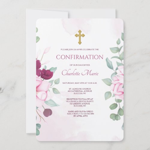 Blooming Floral Religious Invitation