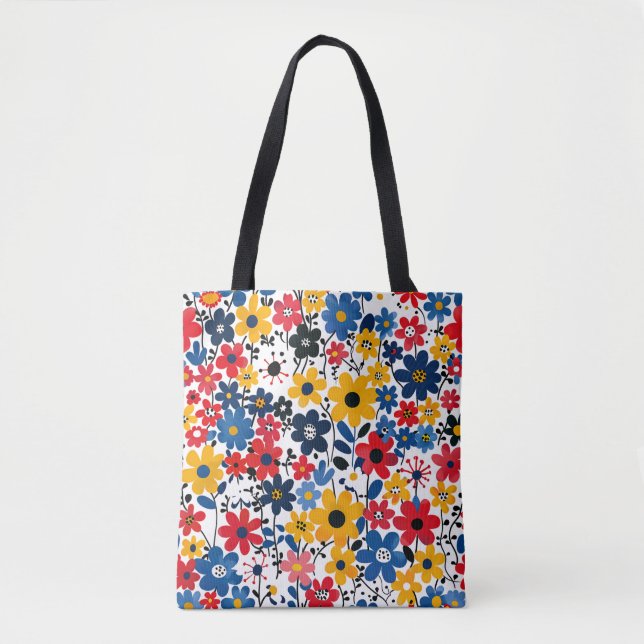 Blooming Floral Tote – Carry Your Garden in Style Bag (Front)