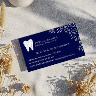 Blooming Flourishing Dental Tooth Tree Logo Business Card Magnet