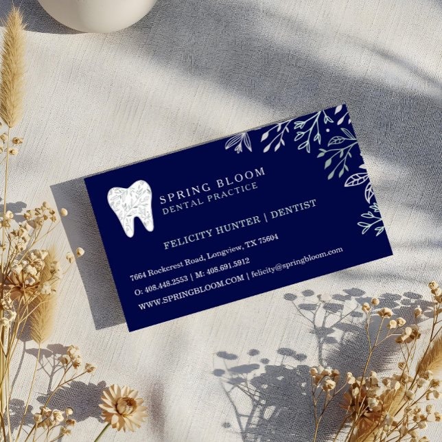 Blooming Flourishing Dental Tooth Tree Logo Business Card Magnet (Blooming Flourishing Dental Tooth Tree Logo Business Card Magnet)