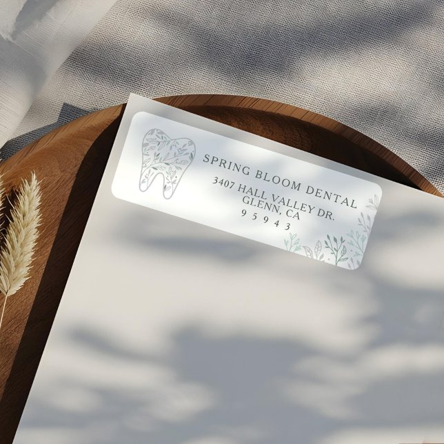 Blooming Flourishing Dental Tooth Tree Logo Label (Blooming Flourishing Dental Tooth Tree Logo Label)