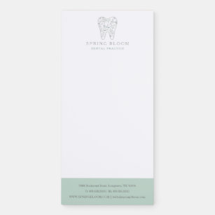 Blooming Flourishing Dental Tooth Tree Logo Magnetic Notepad