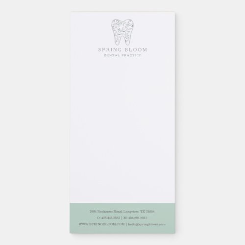 Blooming Flourishing Dental Tooth Tree Logo Magnetic Notepad