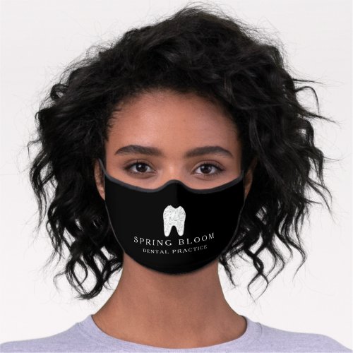 Blooming Flourishing Dental Tooth Tree Logo Premium Face Mask