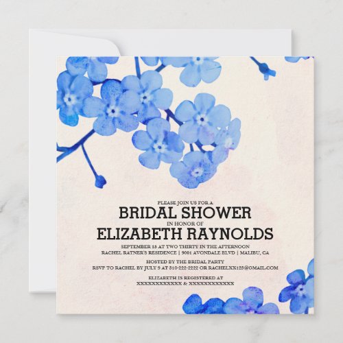 Blooming Flower Bridal Shower Invitations