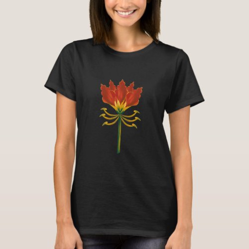 Blooming Flower Floral Illustration  T_Shirt