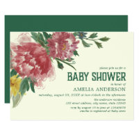 Blooming Flowers Baby Shower Invitation