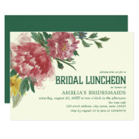 Blooming Flowers Bridal Luncheon Card