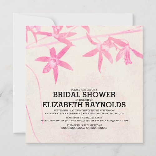 Blooming Flowers Bridal Shower Invitations